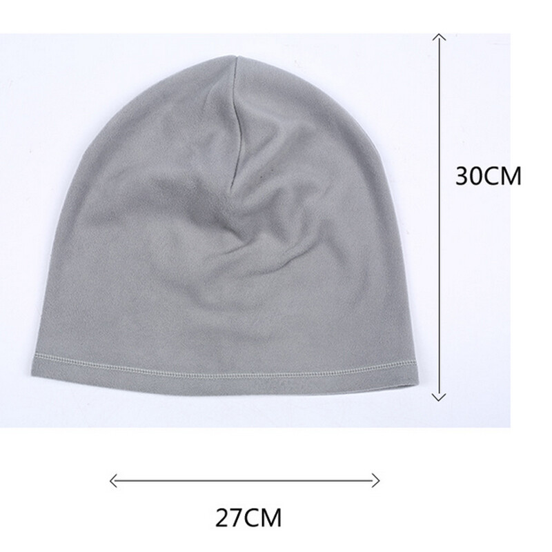 Winter Warm Skull Cap Fleece Beanie Hat Windproof Helmet Liner Cap for Men Women