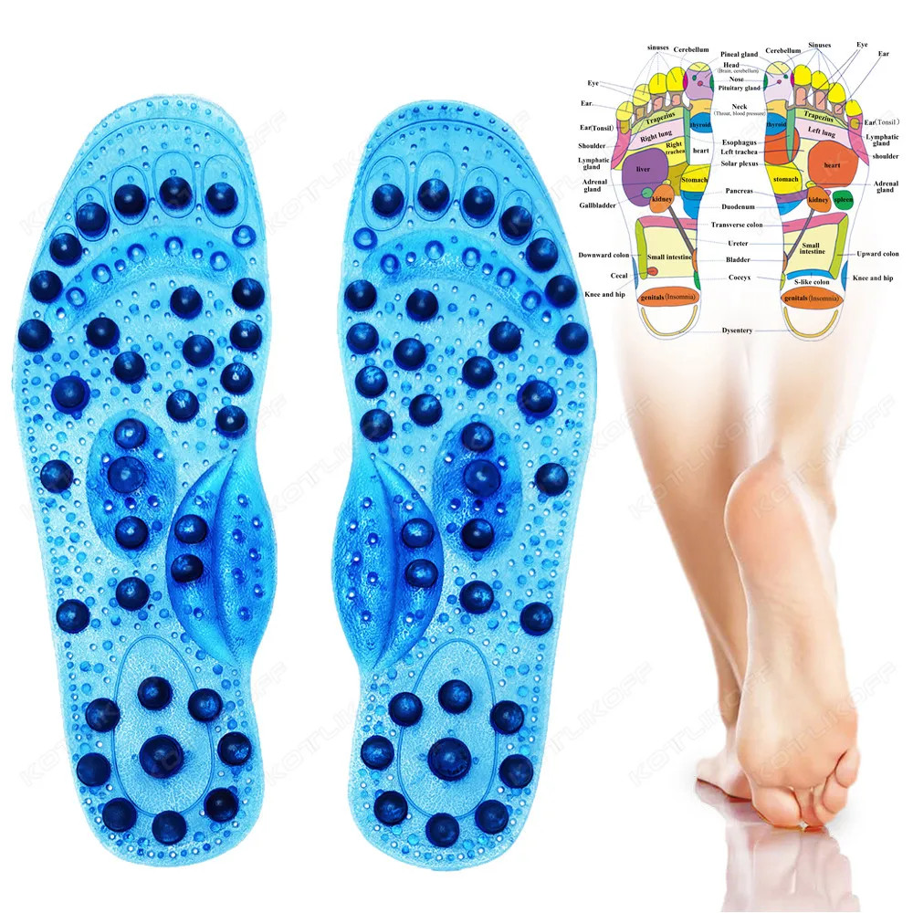 Enhanced Magnetic Therapy Massage Insoles Foot Acupressure Point Therapy Body