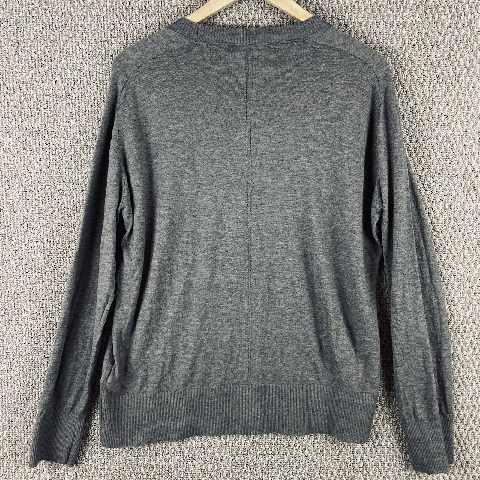 Varley Sweater Women’s Large Oversized Gray Soft Wool Blend Fincham Luxury E283