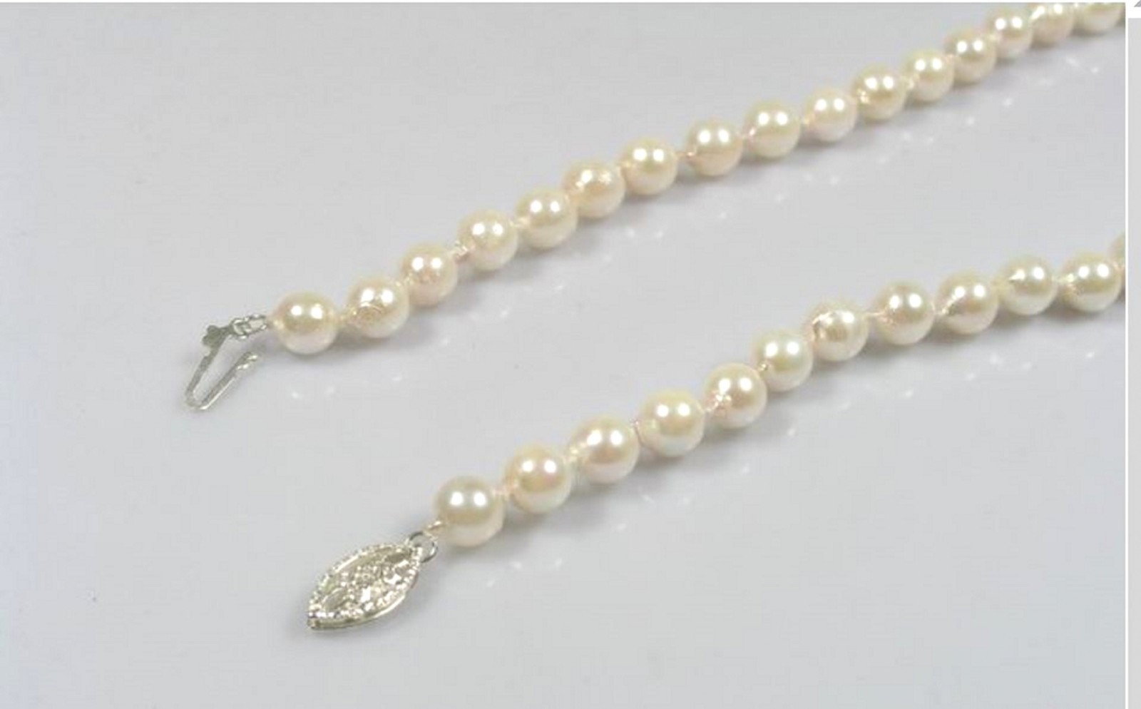Baroque Akoya Saltwater Cultured Pearl Necklace 20″ with Sterling Silver Clasp