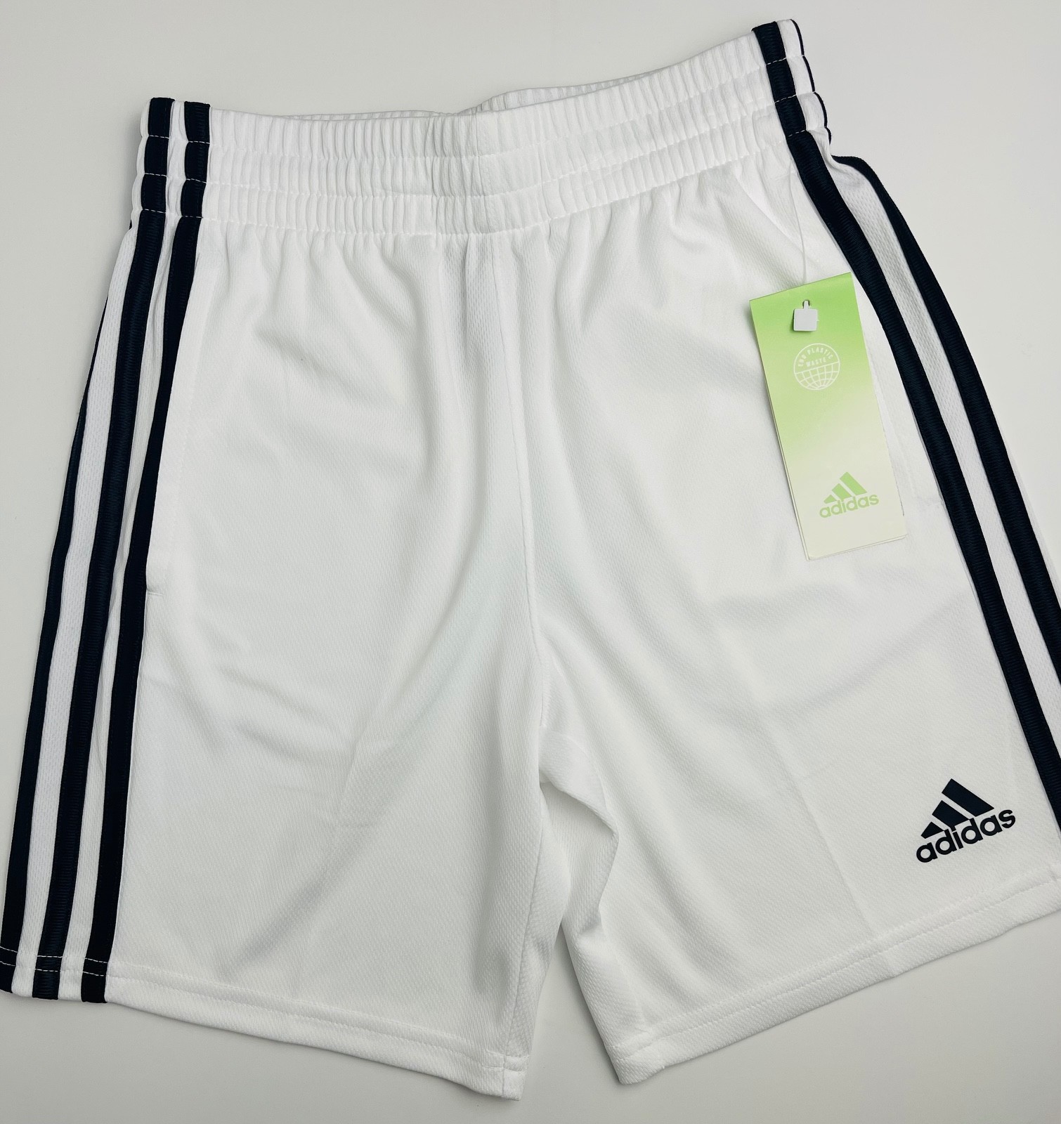 NWT Boys adidas squadra Basketball gym shorts Black Gray Blue White graphic logo