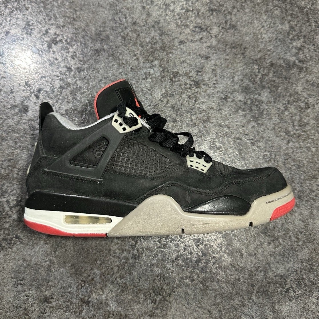 Air Jordan 4 Retro Bred 2012 size 8 308497-089 AMPUTEE RIGHT SHOE ONLY
