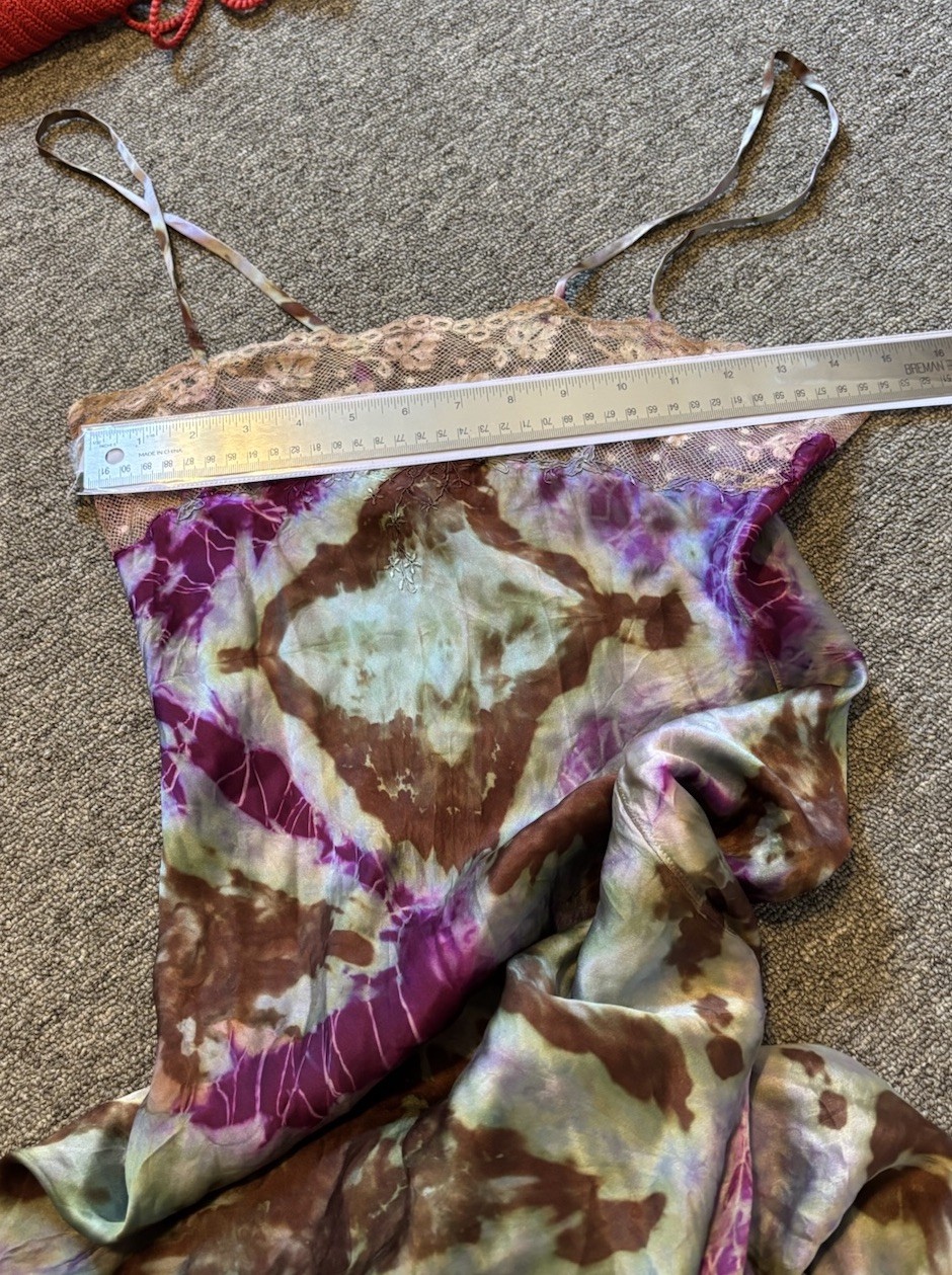 Vintage Momo Falana 1997 Hand Dyed Tie Dye Slip Dress Read