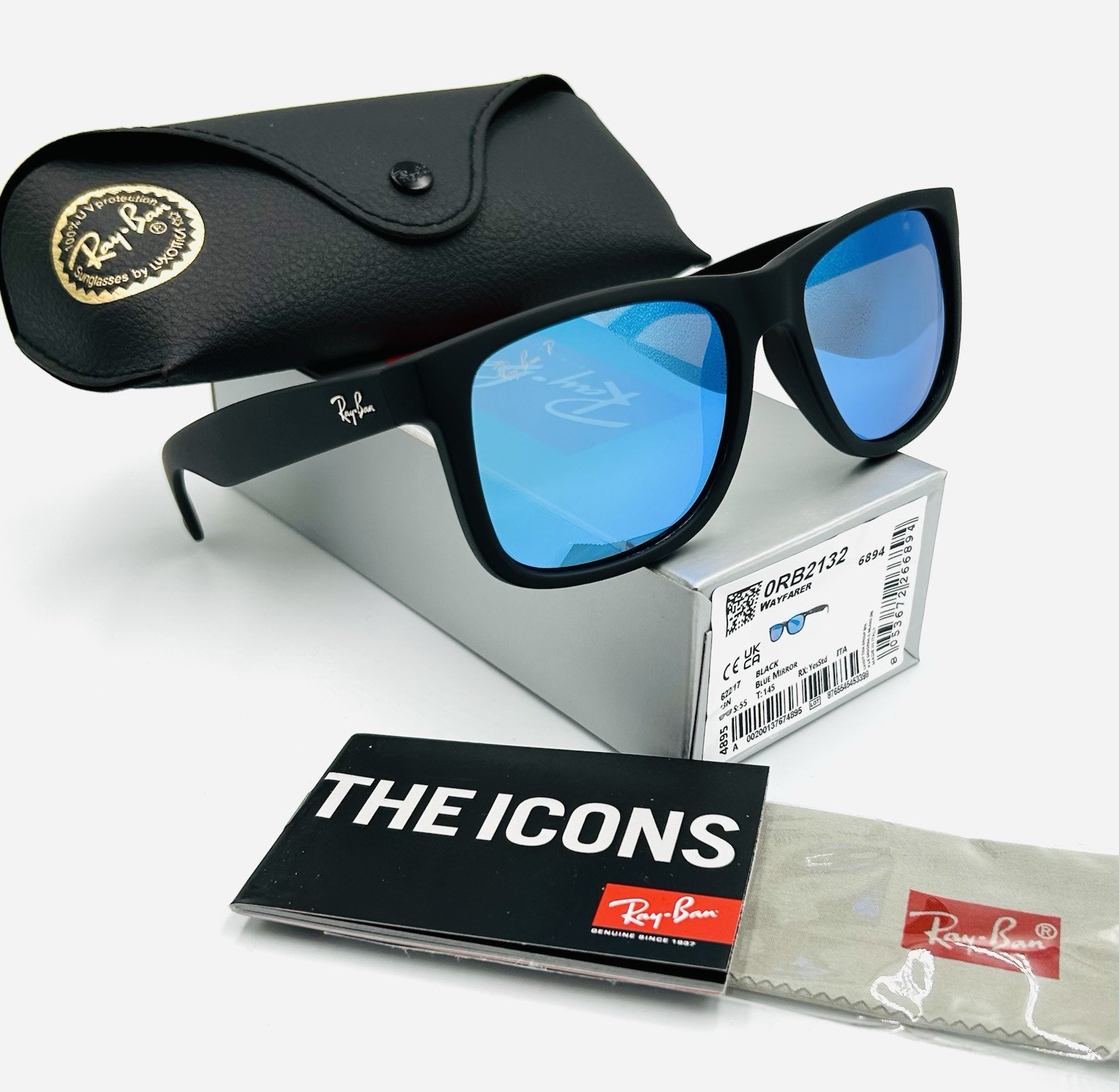 Ray-Ban Polarized Sunglasses Rb4165 Blue Mirror 622/55 Men Sport Sunglasses