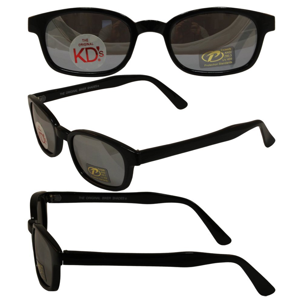 Original KD’s SILVER MIRROR Sunglasses Motorcycle Glasses With Pouch 20110