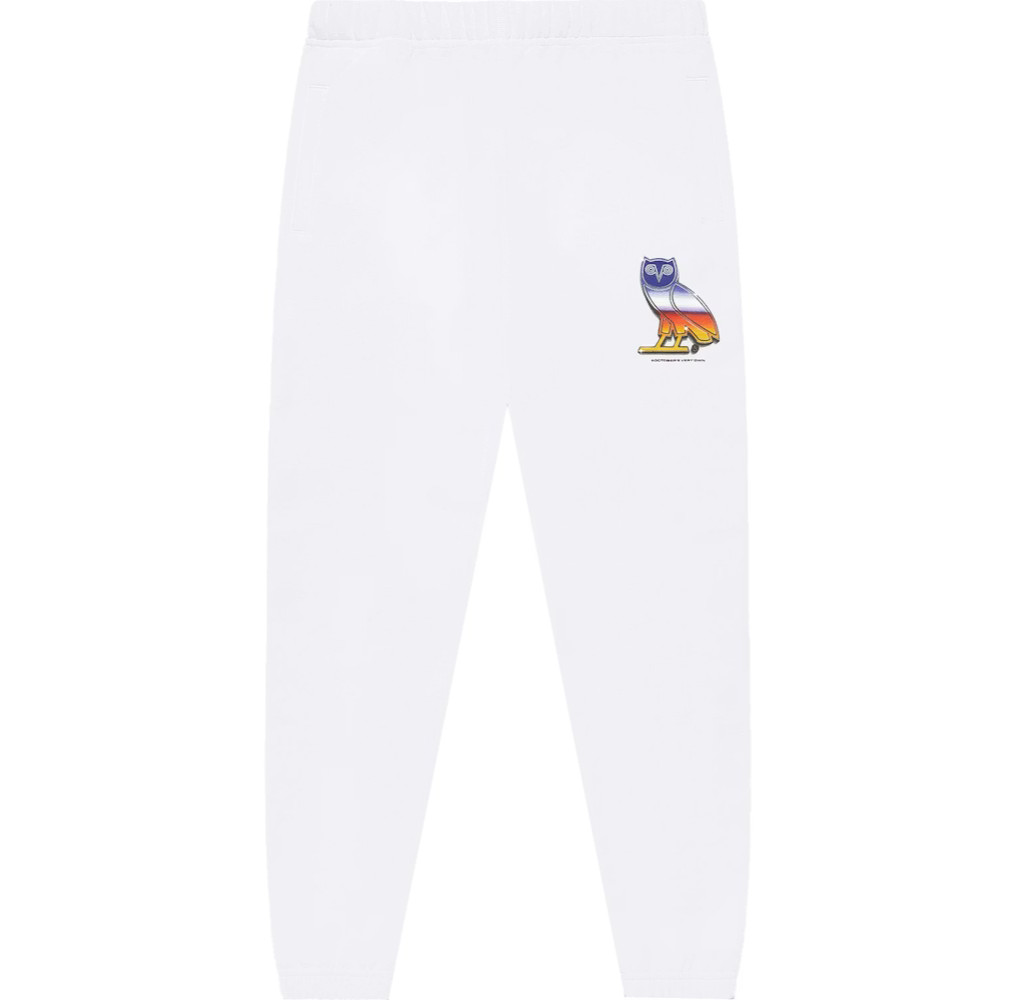 OVO White Chrome Owl Jogger Sweatpants – 3XL – New