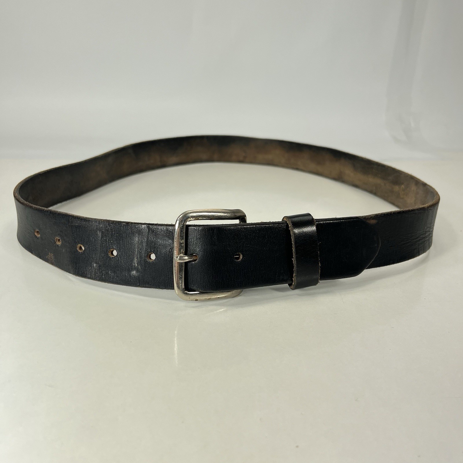 Gelante Black Full Grain Leather Work Belt – Men’s Size 40