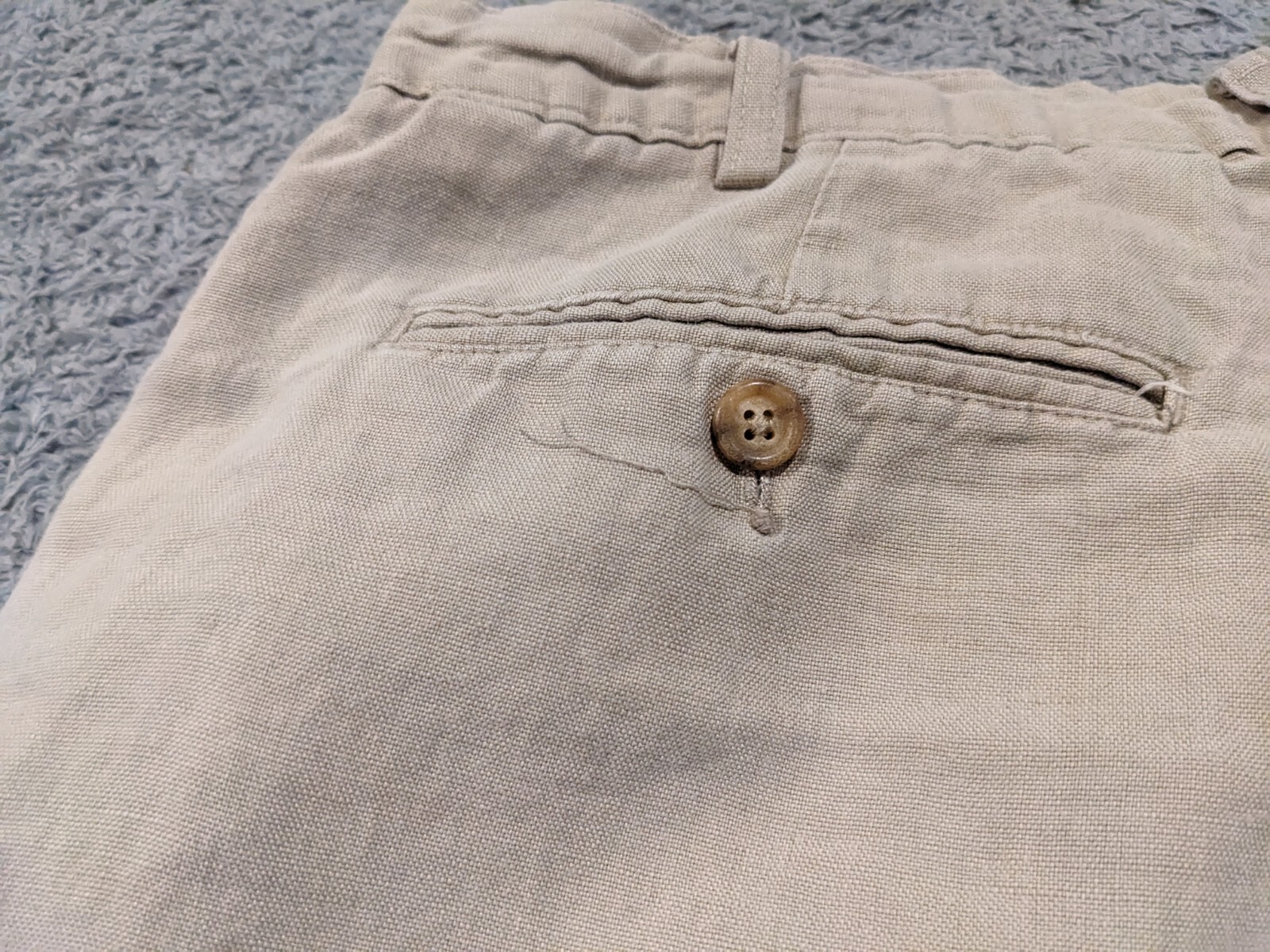 Evergreen Sport Linen Shorts Mens 40 (38) Vintage Natural Sportswear