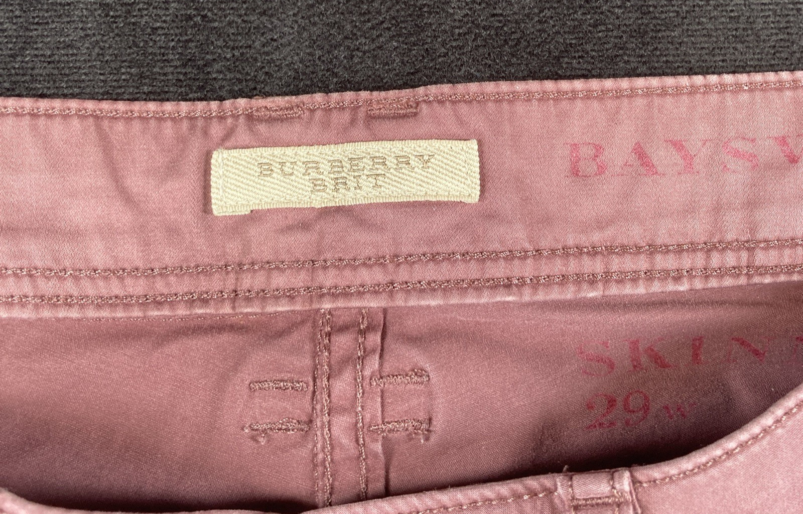 Burberry Brit Women’s Pink Cotton Blend Made in Sri Lanka Pants, Size 29