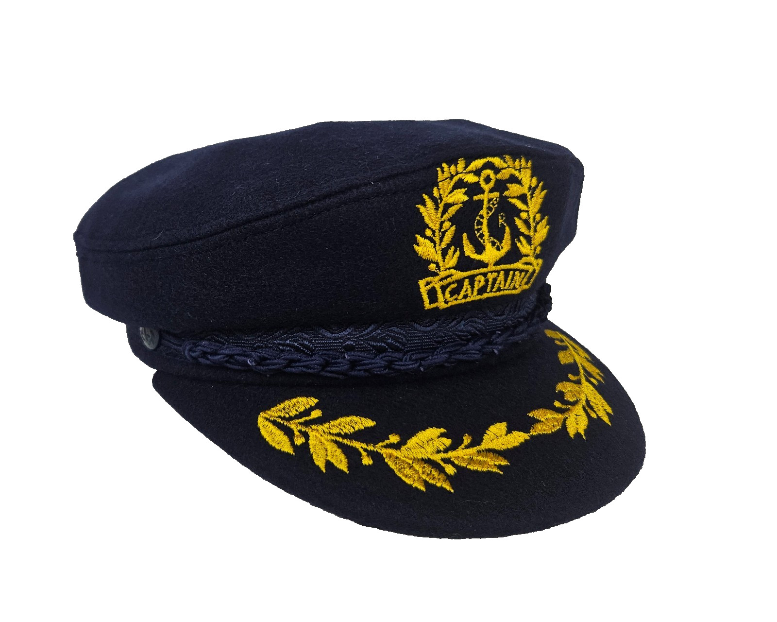 Authentic Aegean Greek Captains Cap ~NAVY~ Multiple Sizes – NOS
