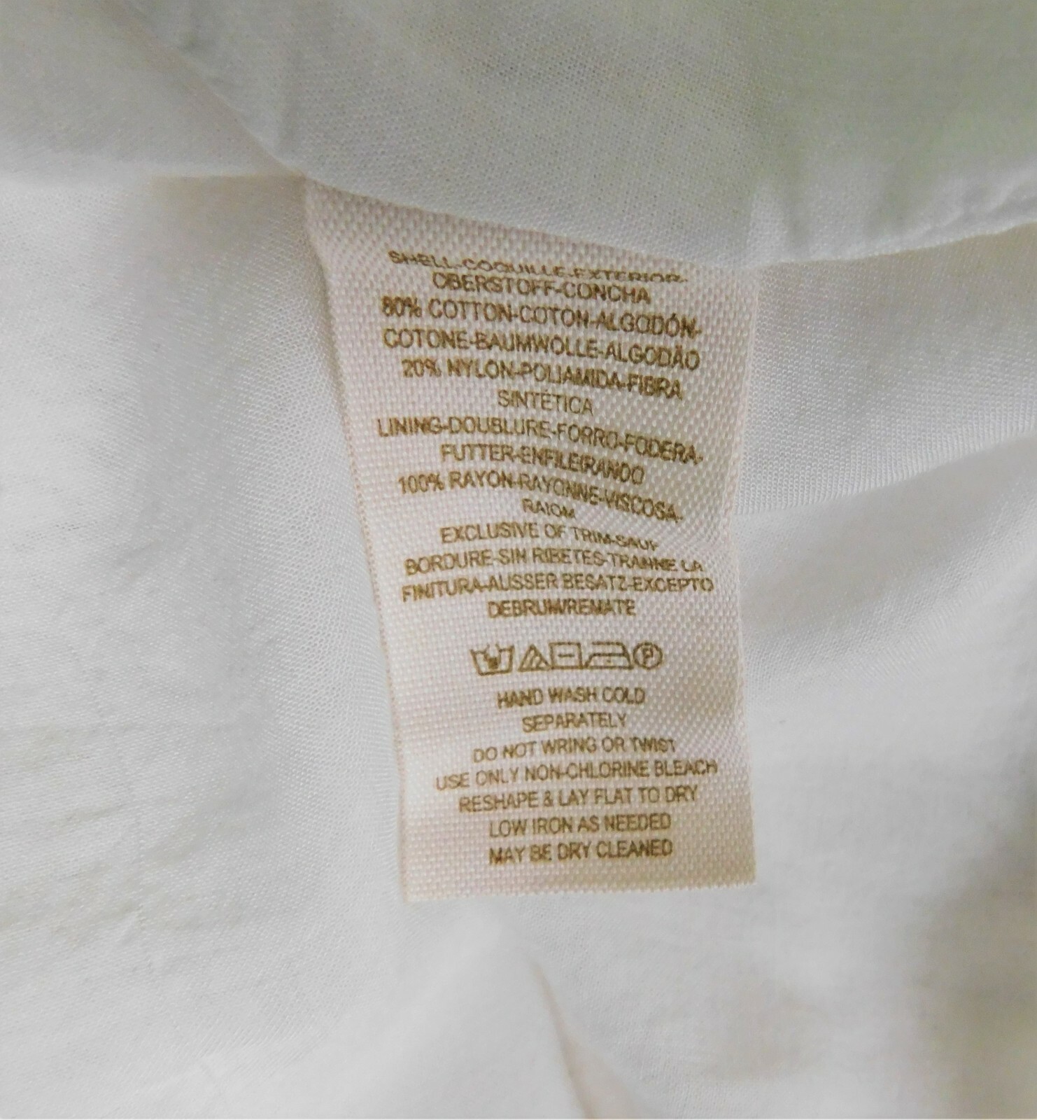 Free People Women’s Dress, Size 2, Ivory, 80% Cotton, 20% Nylon