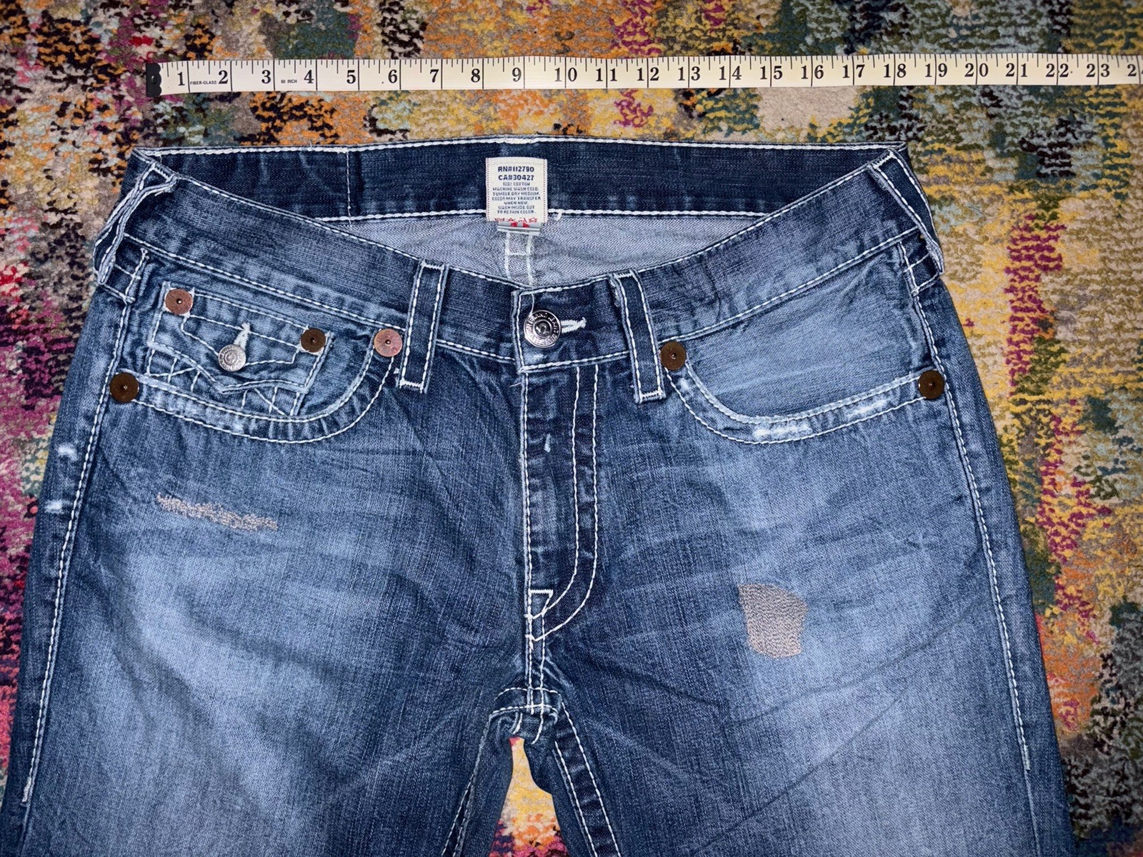 Vtg True Religion Section Billy Big T Row 36 Seat 34 Men’s Denim Jeans