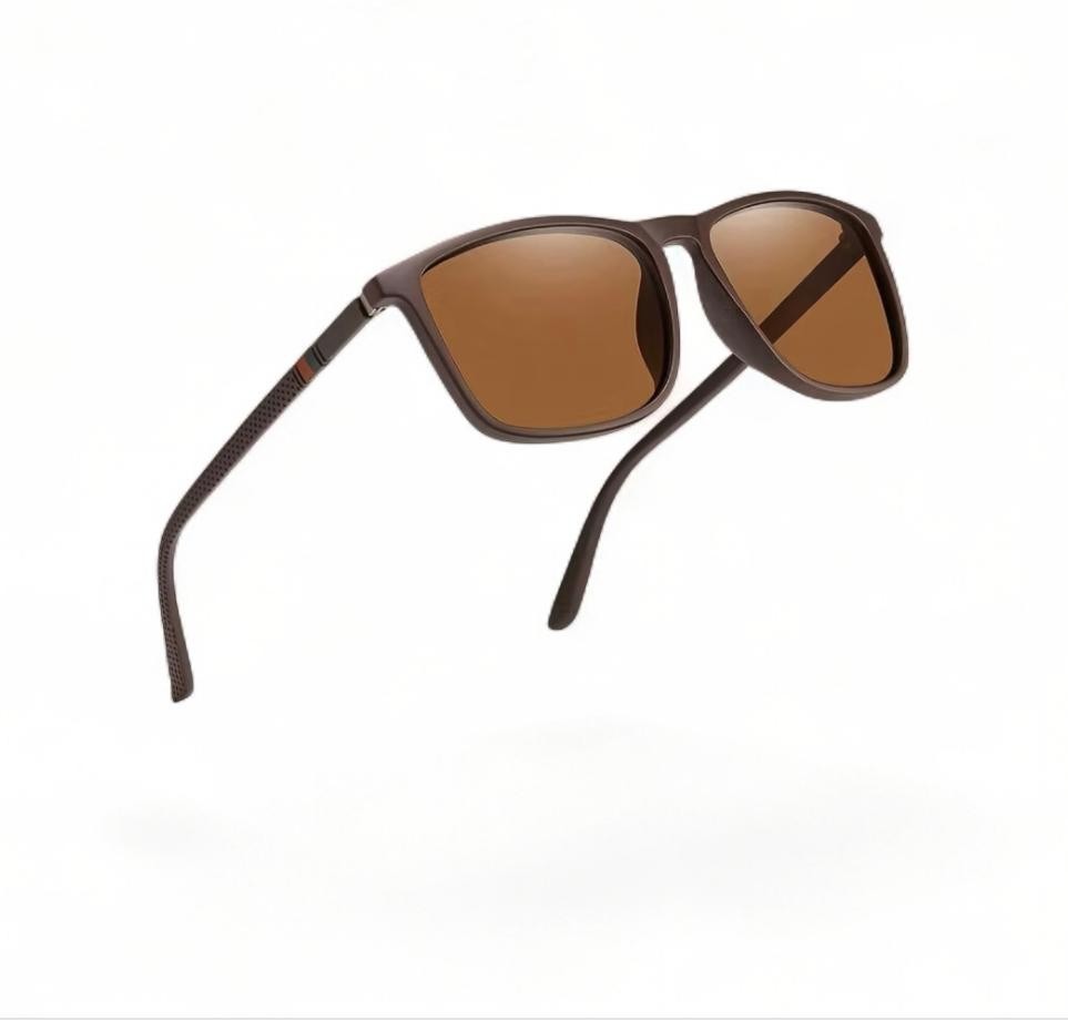 NEW – Polarized Mirror TAC Polycarbonate Framed Light-weight 139 mm – BROWN