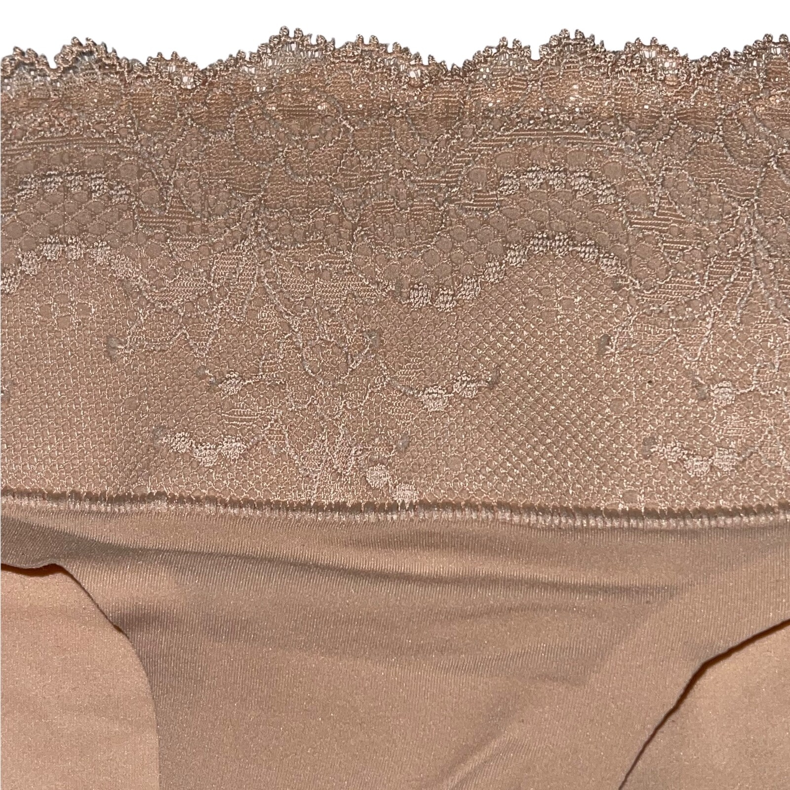 Spanx Panty Hipster Lace Waist Smooth Soft Microfiber Undie-Tectable FP2215 HTF