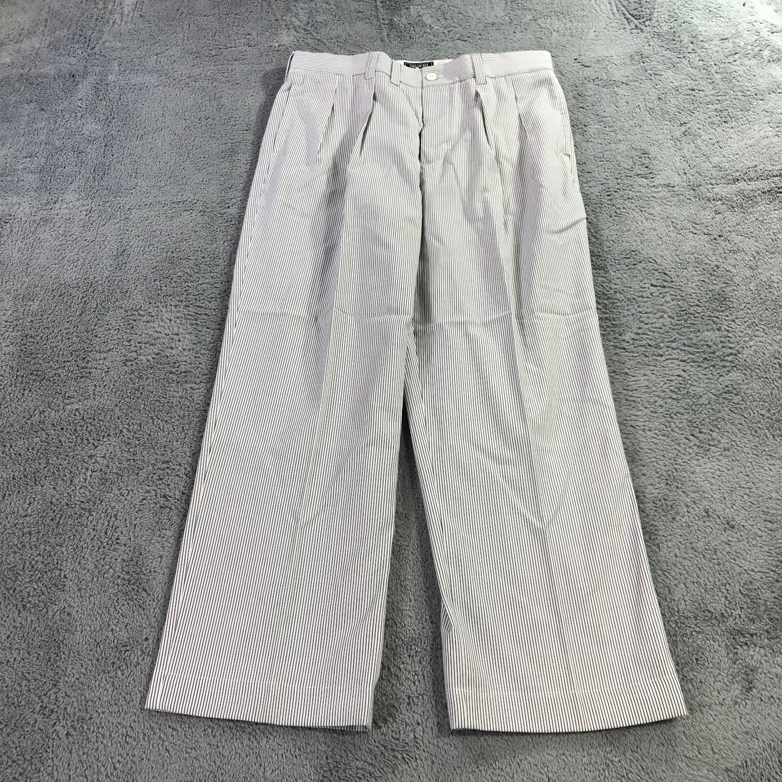 New Todd Snyder Pants Mens 34 Pleated Striped Officer Trousers Button Fly $298