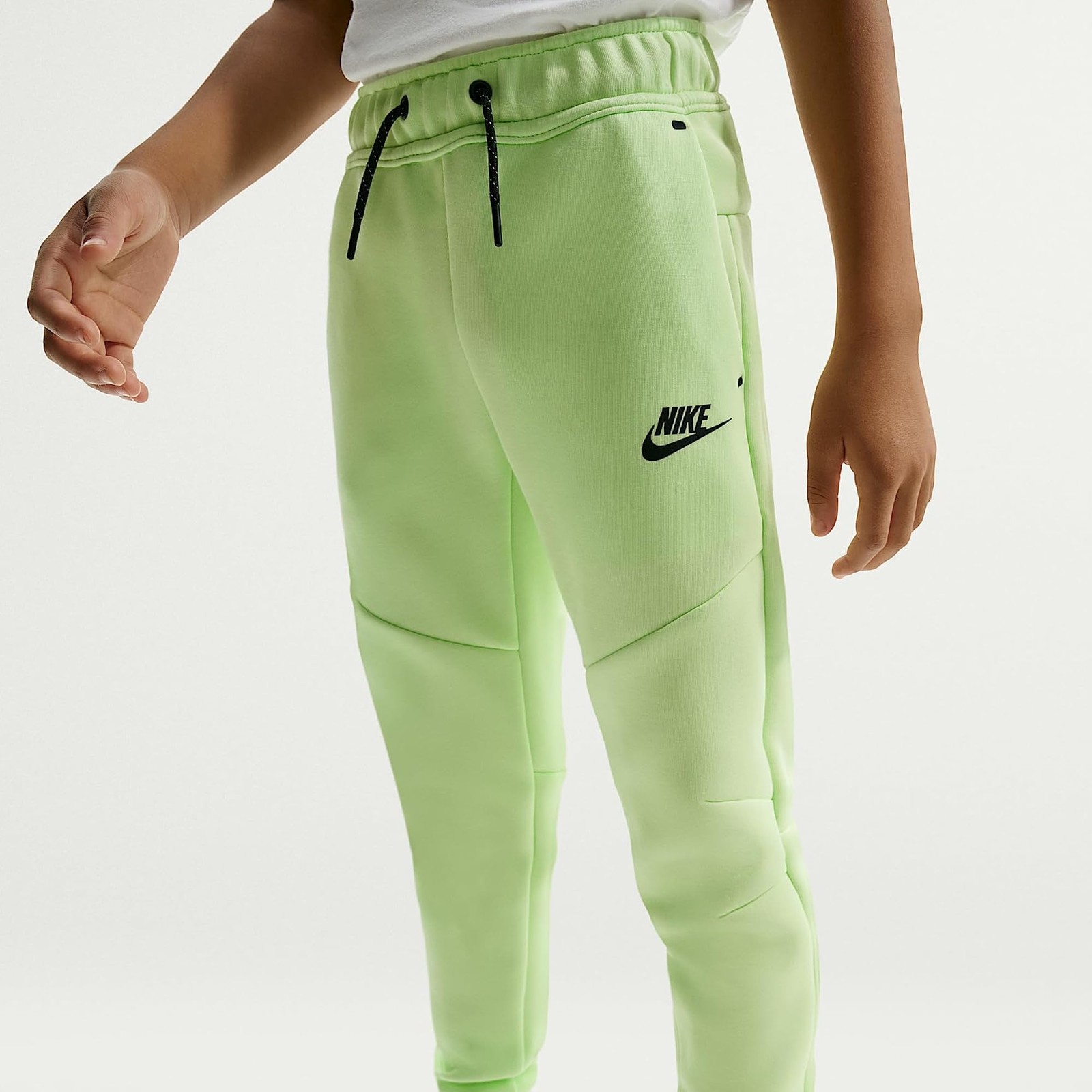 Nike Sportswear Tech Fleece Big Kids’ Joggers (Light Liquid Lime/Black/Black) Si