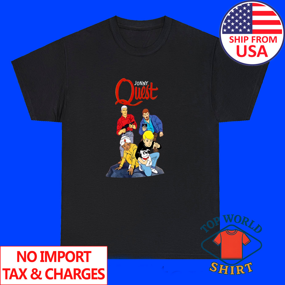 Jonny Quest 80’s Cartoon 70’s Men’s Black Size S to 3XL