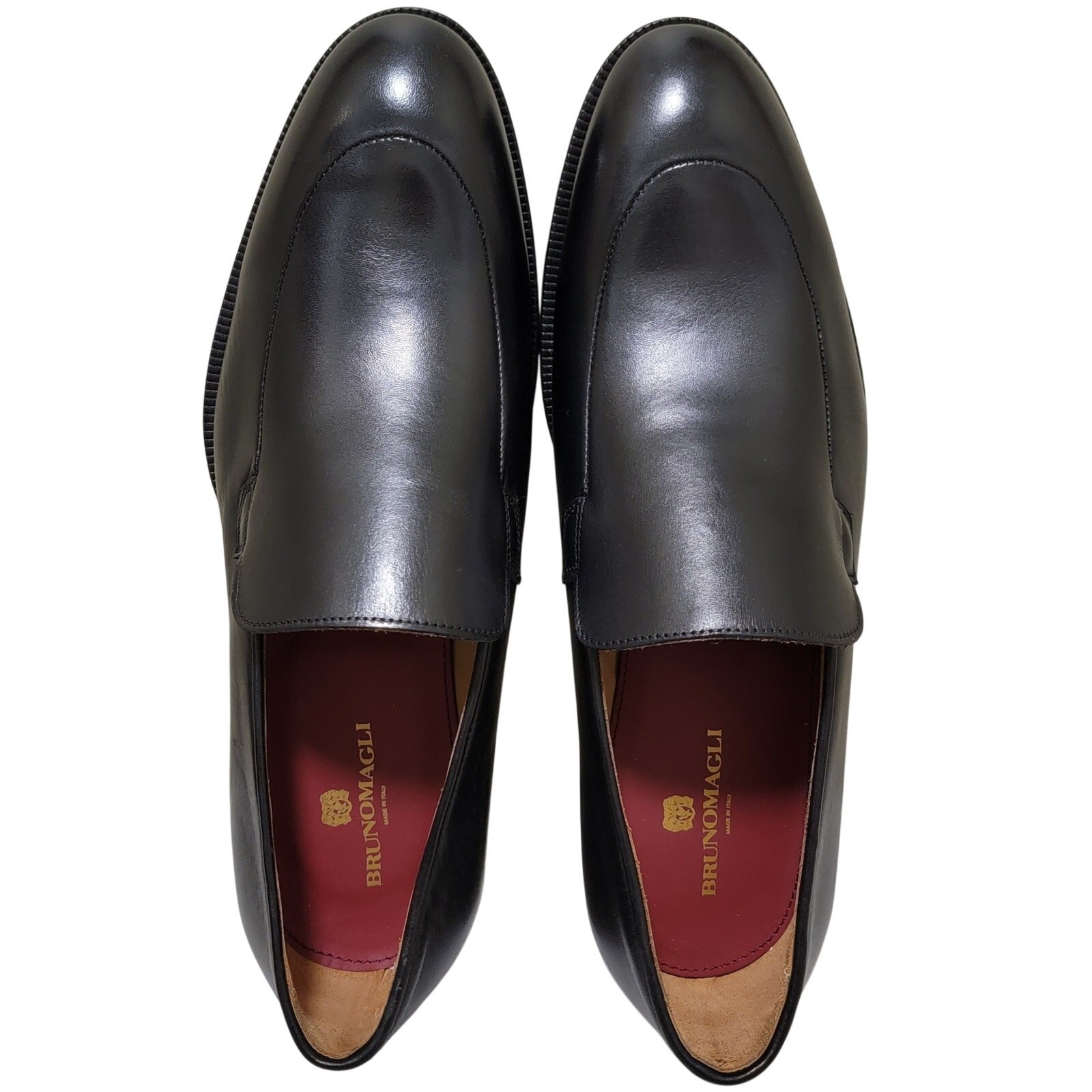 Bruno Magli Men Pertini Slip On Loafers Size US 9M Black Leather