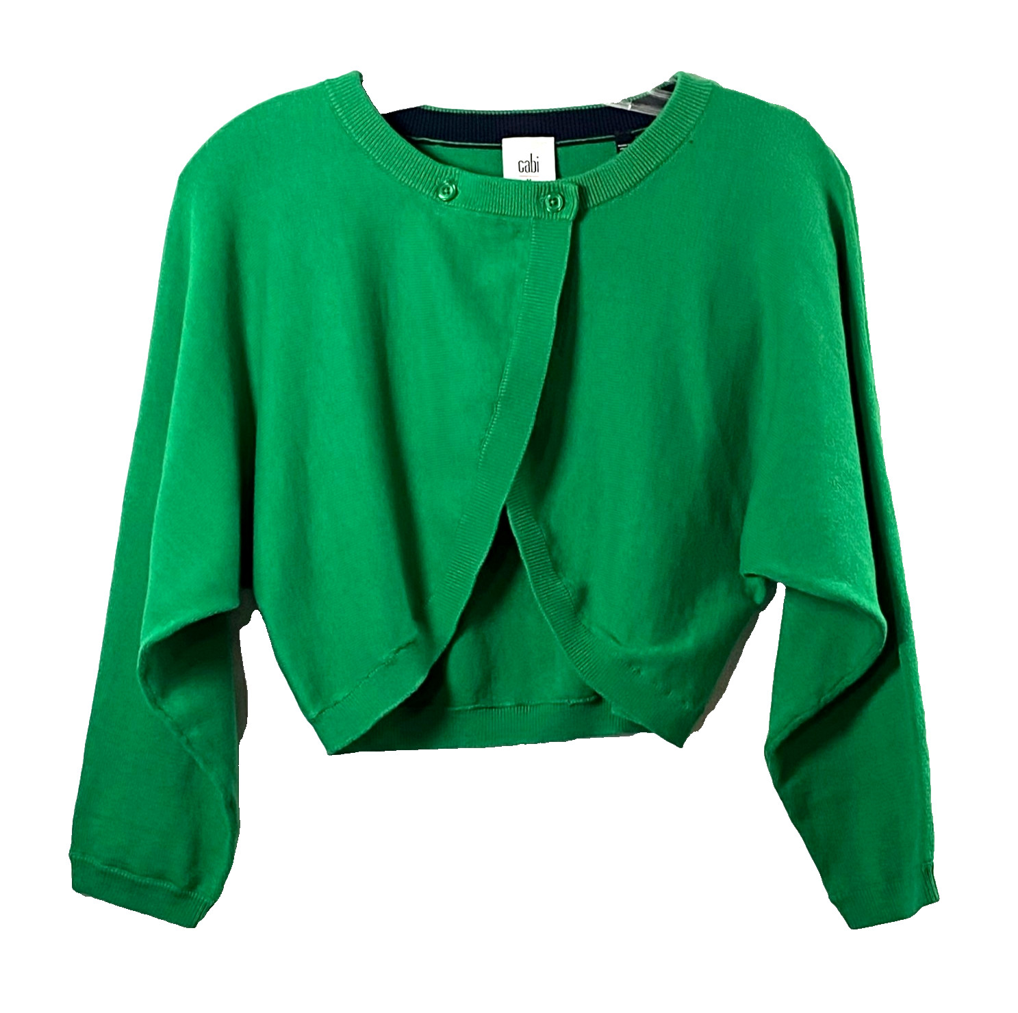 CAbi Piccolo Shrug Cardigan Sweater Womens Size Medium Kelly Green #5008 Crop