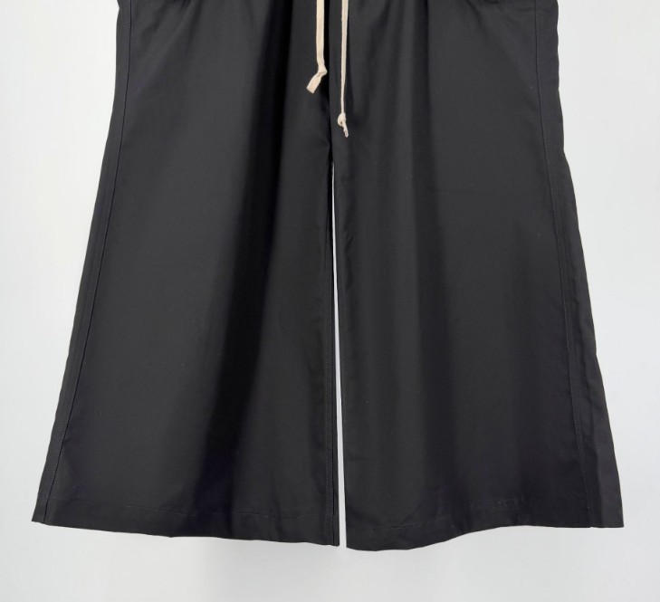 2026 New Drkshdw Dark Large Pocket Zipper Elastic Waist Shorts Wide Leg Pants