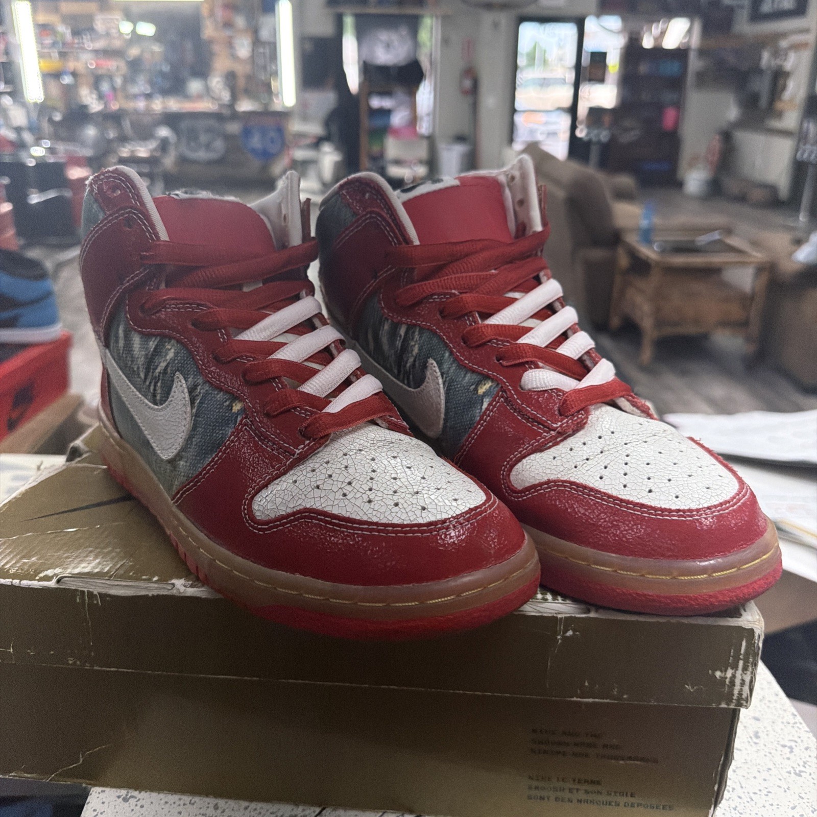 Nike Dunk Premium SB High Shoe Goo Size 12 313171-012 used