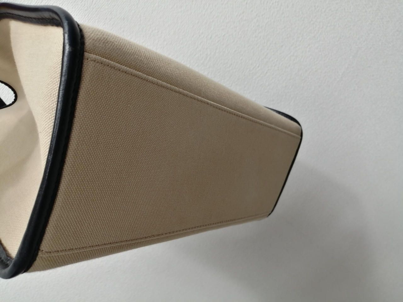 Gianni Chiarini Tote Bag Marcella Beg Canvas × Blk Leather Used