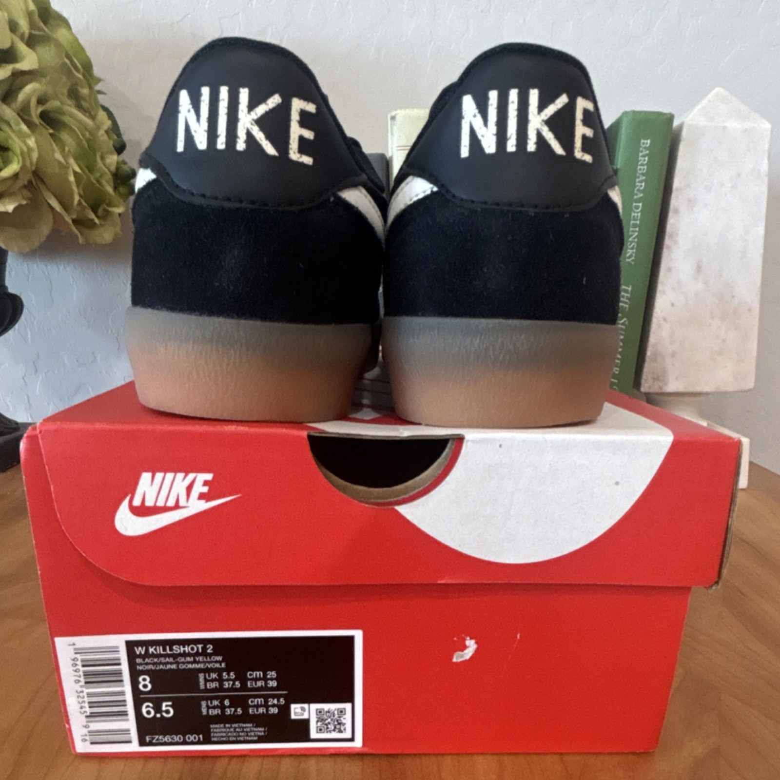 Nike Killshot 2 Black Sail Gum Yellow Womens 8 FZ5630-001 New In Box