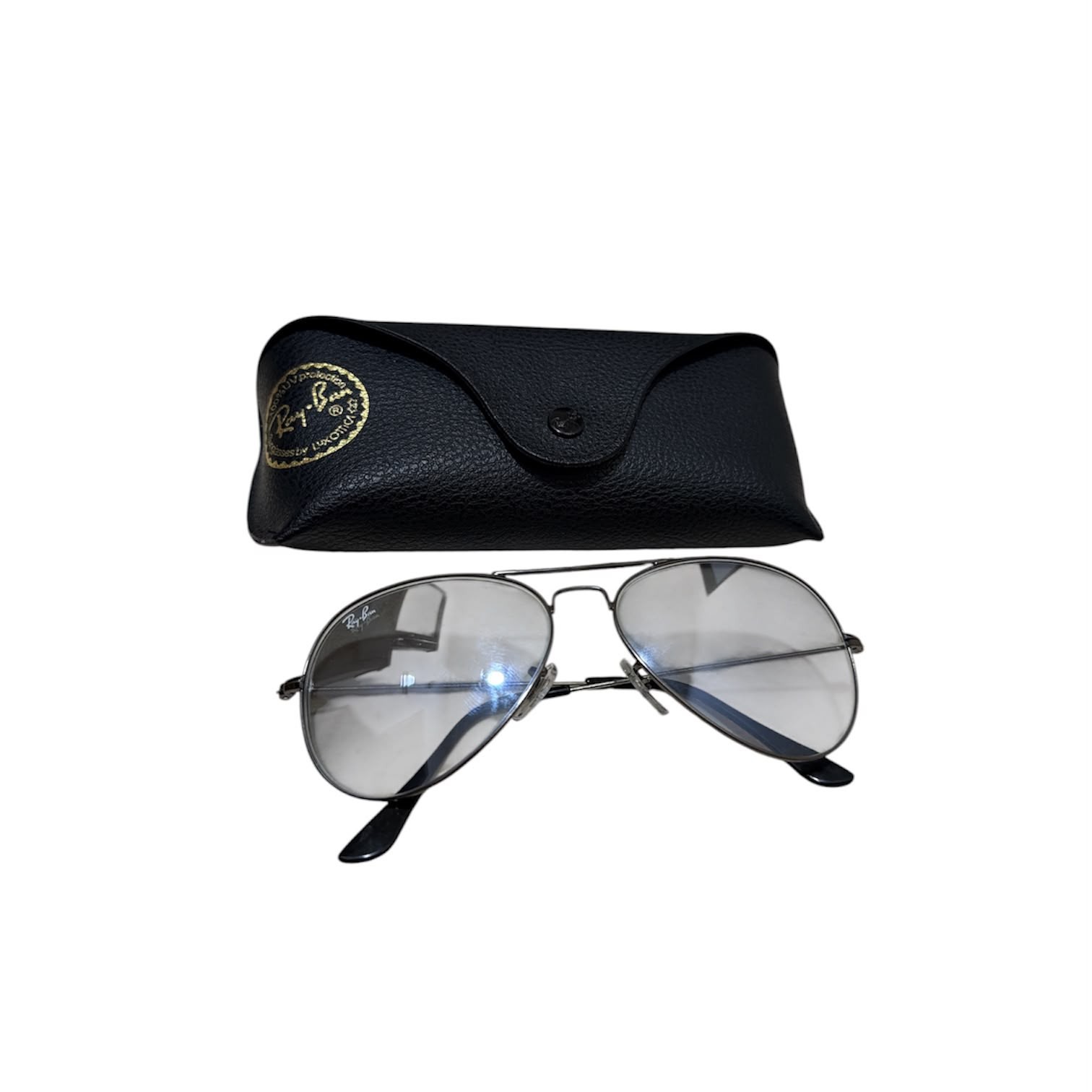 Authentic Ray-Ban Aviator Mirror Sunglasses Glass Lenses 58-14 w/ Original Case