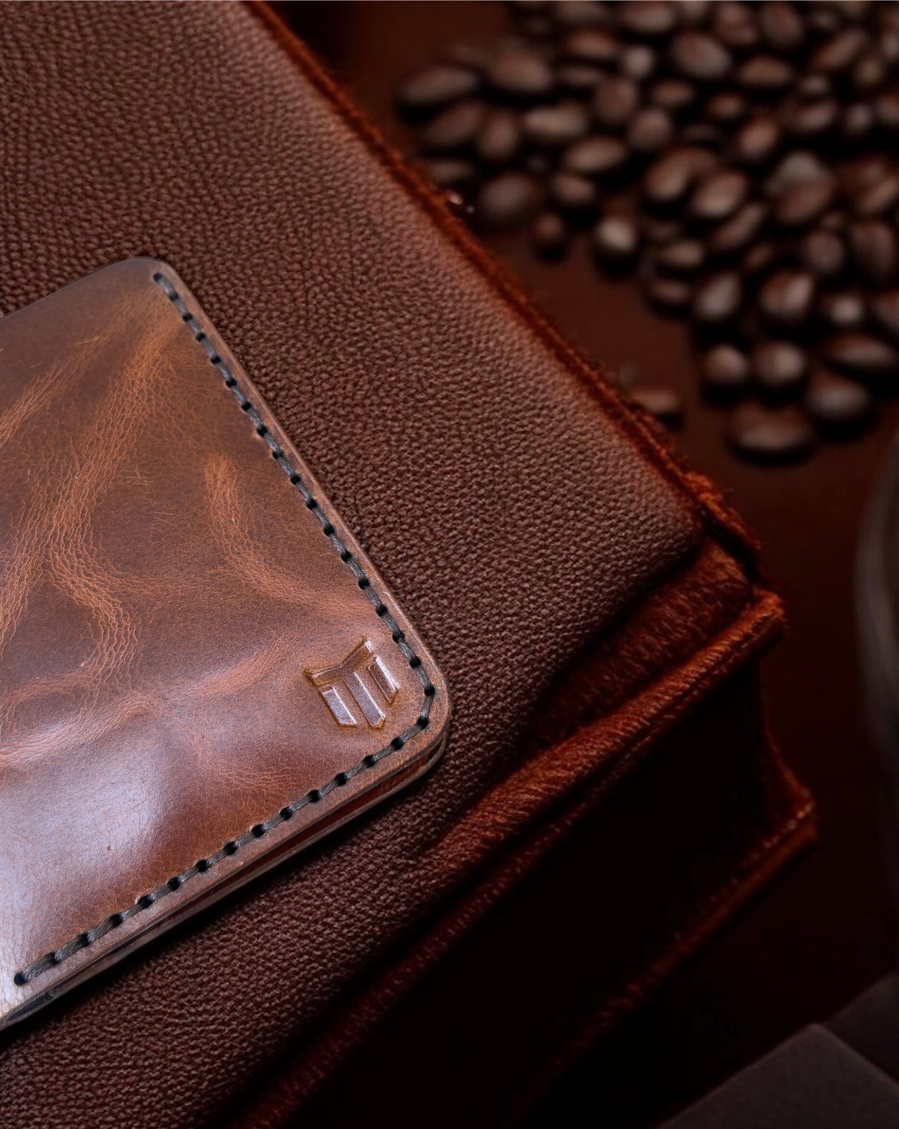 Men’s Leather Slim Card Holder Bifold RFID Blocking Vintage Handmade Wallet Gift