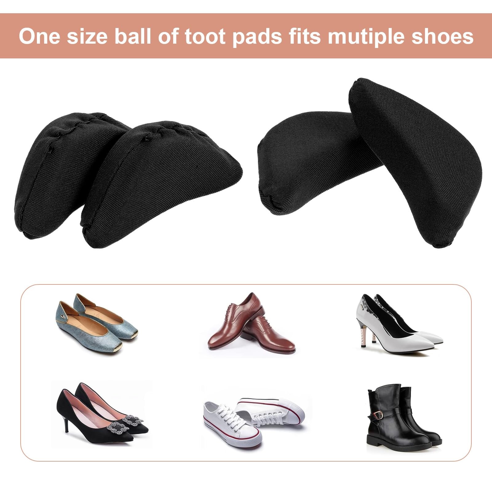 Shoe Filler Inserts Adjustable Shoe Fillers Foot Brace Shoe Pads Toe Cushions