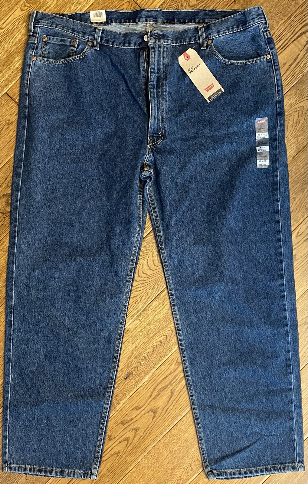 Levi’s 550 Denim Mens NWT Jeans 48 x 32 Relaxed Fit Zip Fly – New