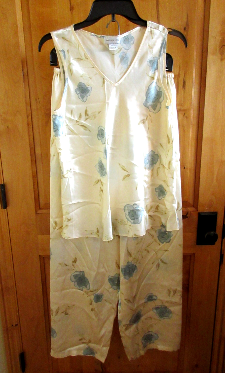 JONES NEW YORK SIZ M SILKY SLEEP SET SLVLESS TOP + BOTTOMS SRI LANKA RICH FLORAL