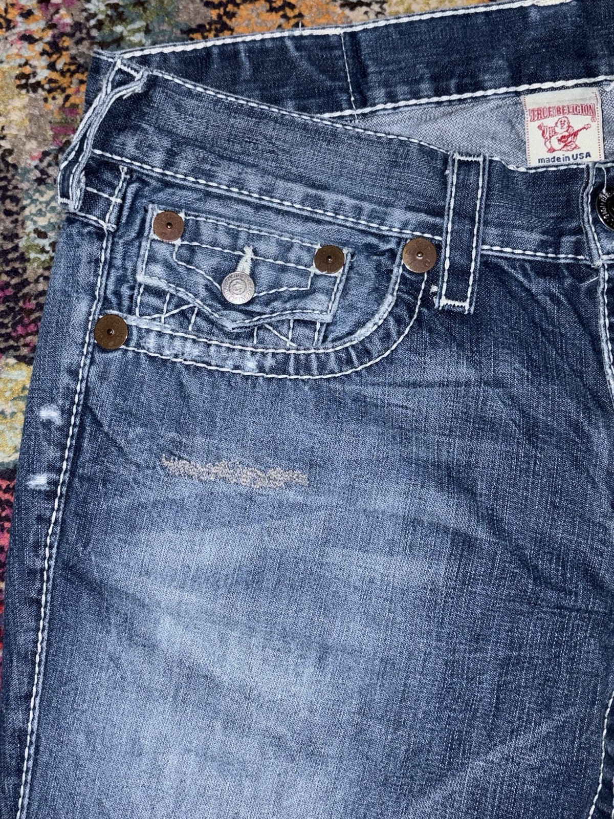 Vtg True Religion Section Billy Big T Row 36 Seat 34 Men’s Denim Jeans