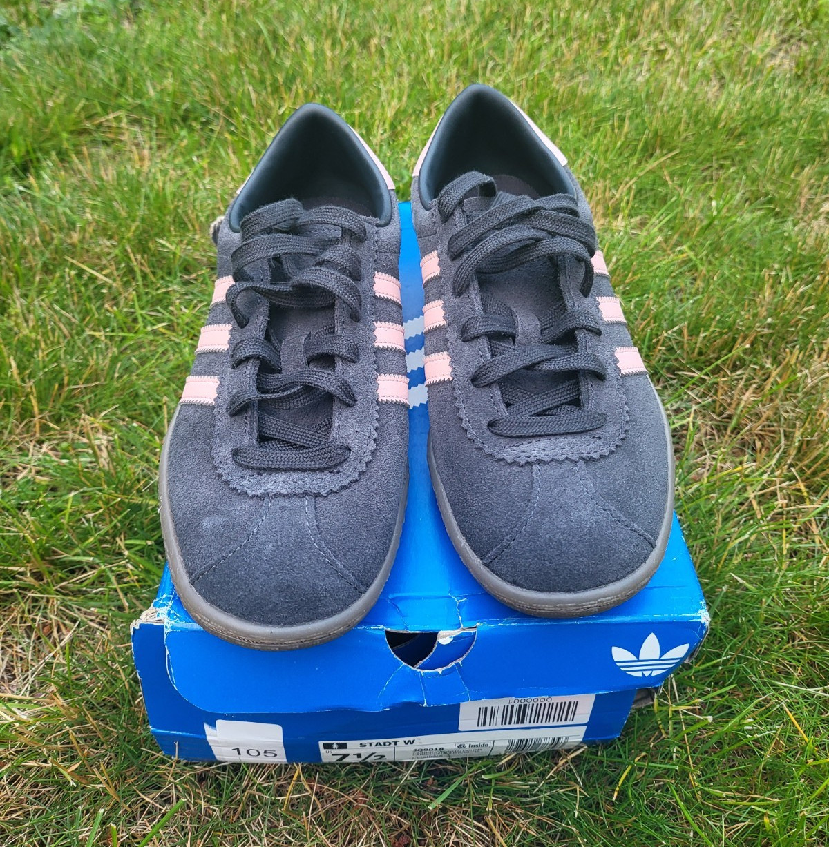 adidas Stadt W Women’s Low Top Lace-Up Sneakers Gray Pink JQ9018