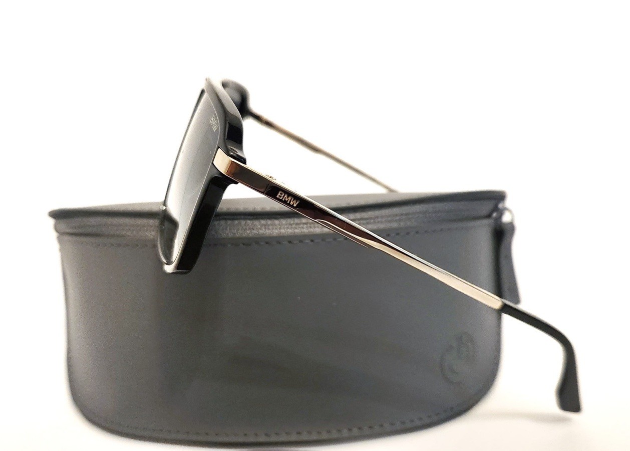 BMW BW0059-H Pilot Sunglasses Black Frame Gray Tinted +3 140mm UV400