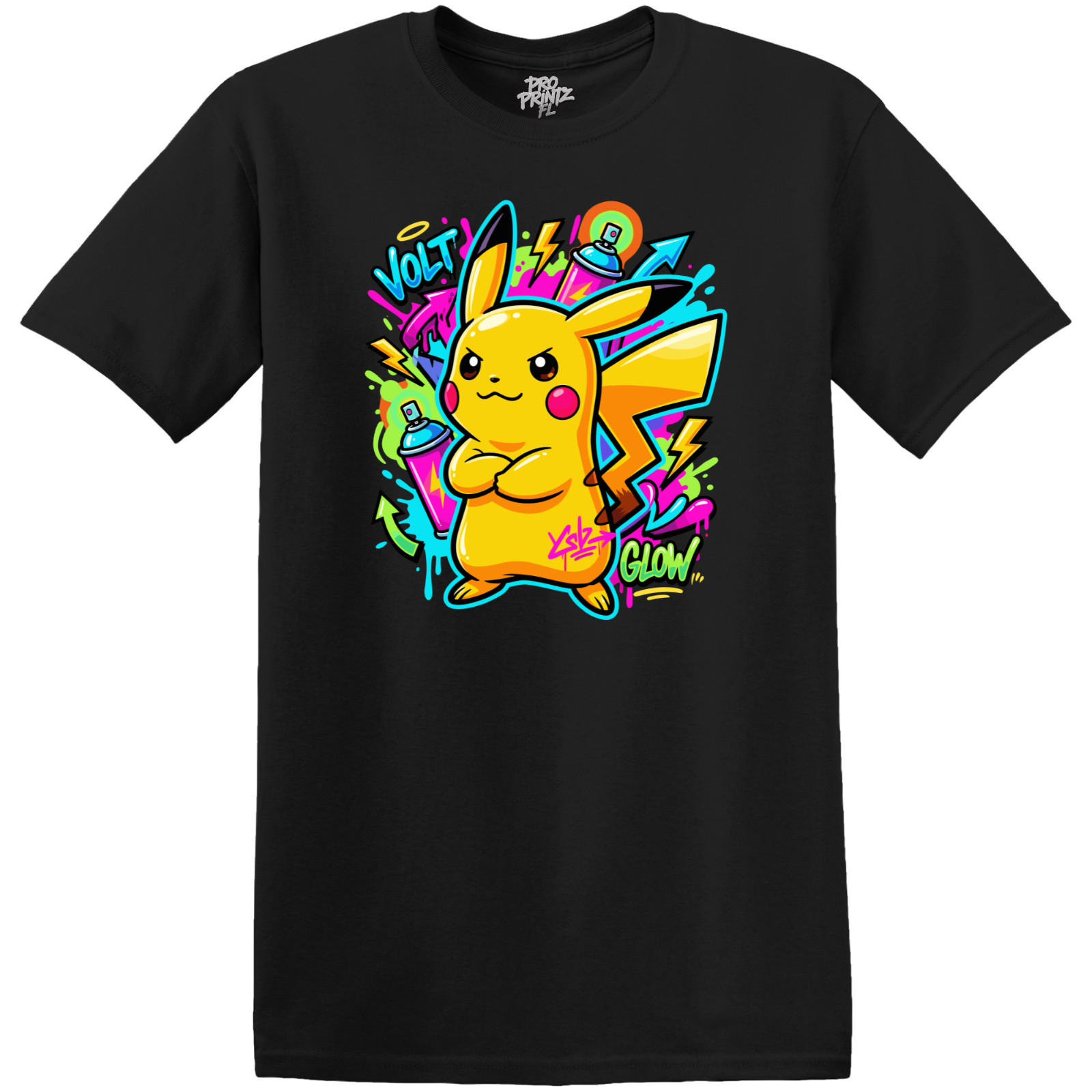 Graffiti Pikachu T-Shirt – Adult/Kid Sizes