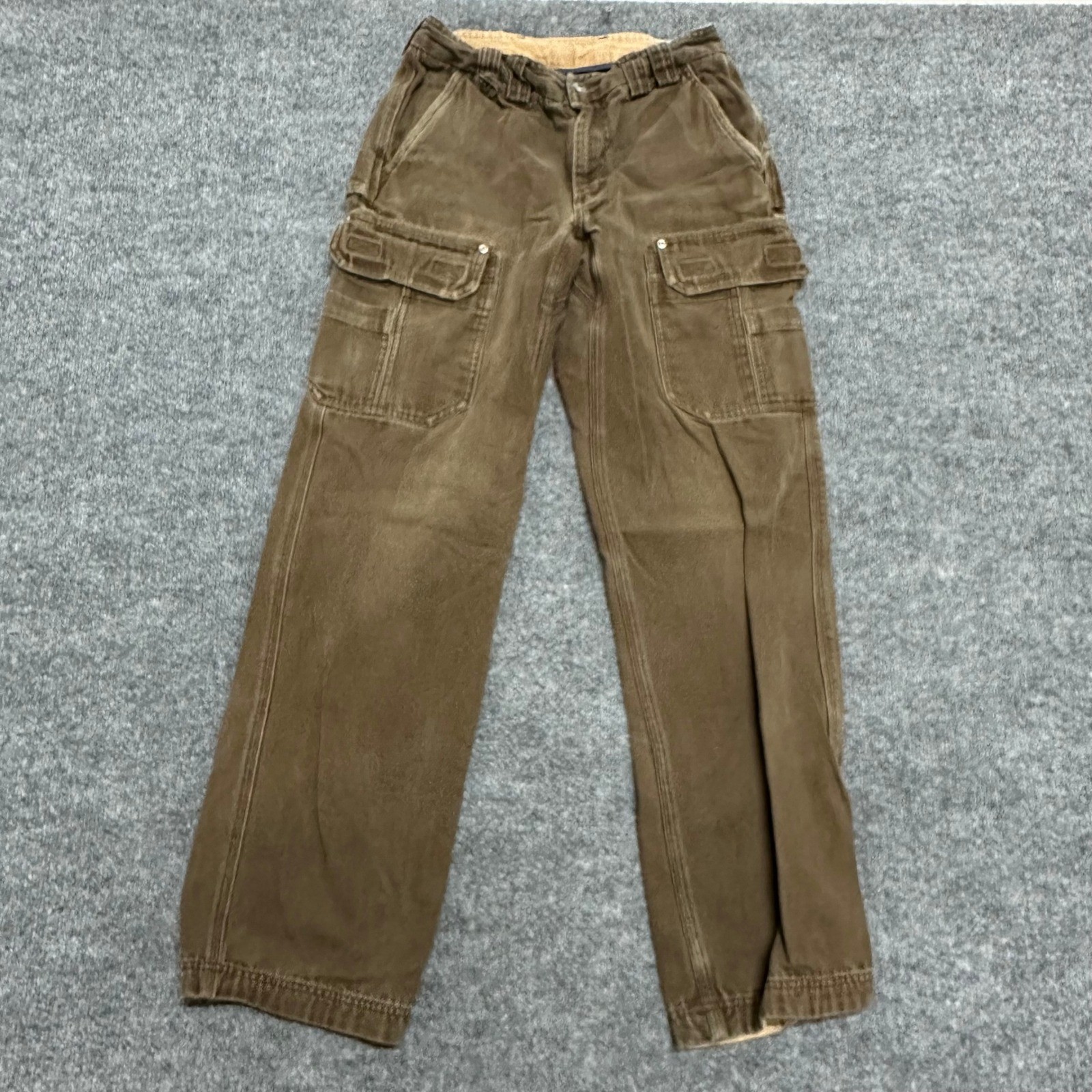 Duluth Trading Co Cargo Pants Mens Size 28×31 Brown Canvas Relaxed Fit Workwear