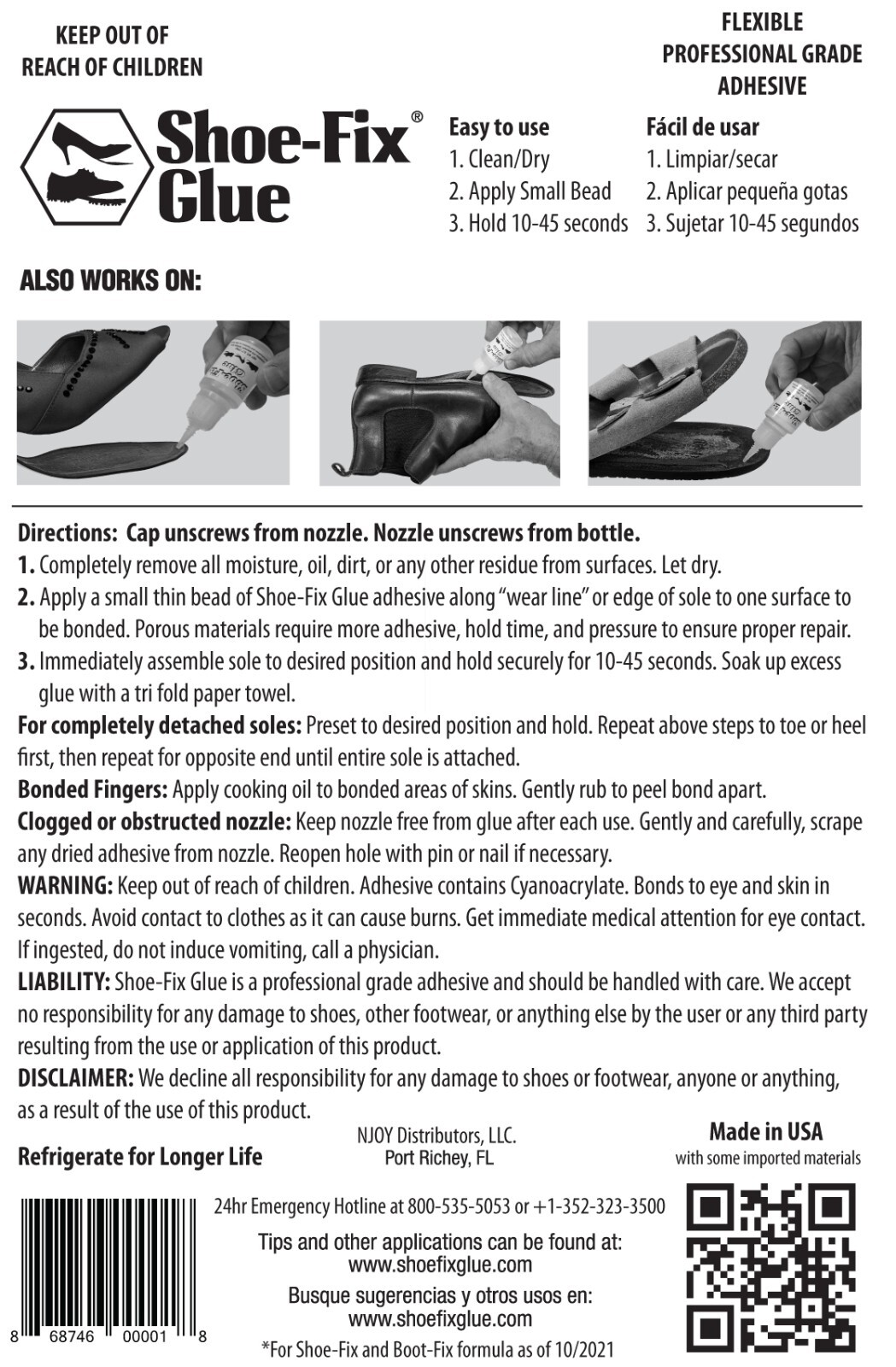Shoe-Fix Glue: Professional Grade Shoe Repair Glue For Shoes, Sandals and more