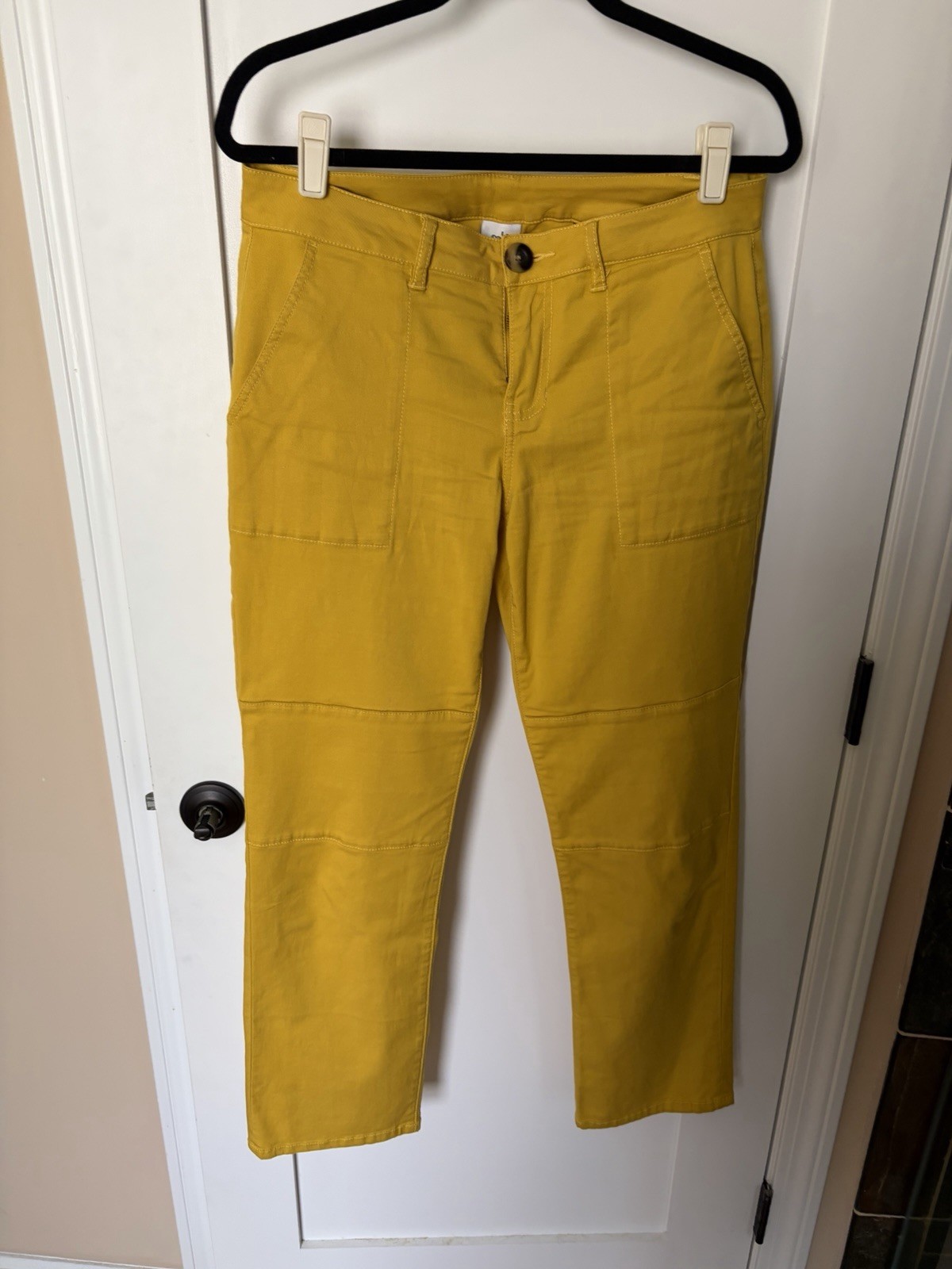 CAbi Utility Trouser Pants Size 6 Mustard Yellow Style #5869
