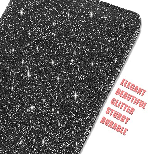 Sanlykate Glitter Checkbook Cover for Girl Women, RFID Blocking PU Leather Stand