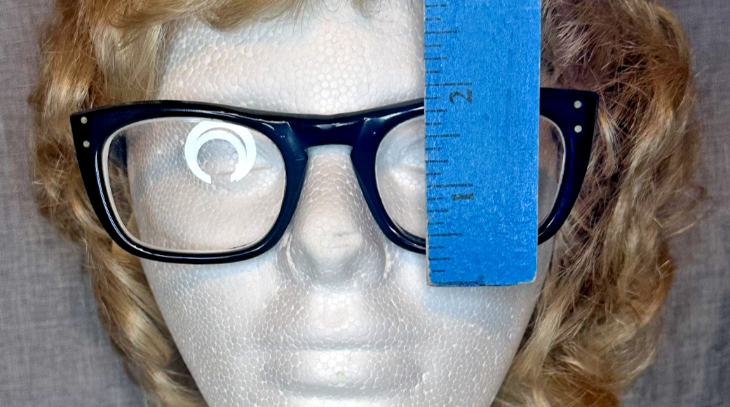 1960s American Optical AO 50-24 thick rimmed black eyeglasses Gov. issued frames