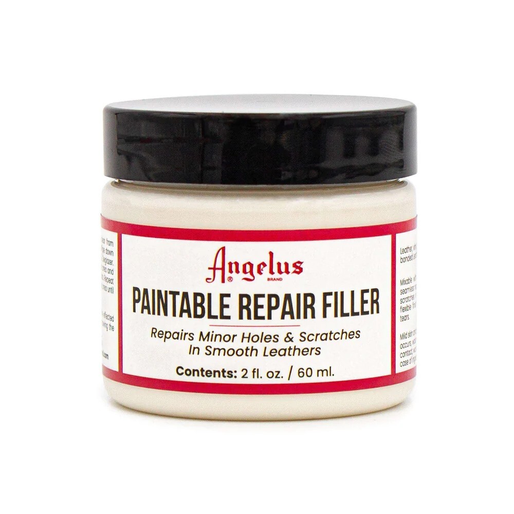Angelus Paintable Leather Filler 2oz – Repair Cracks, Holes, Scratches