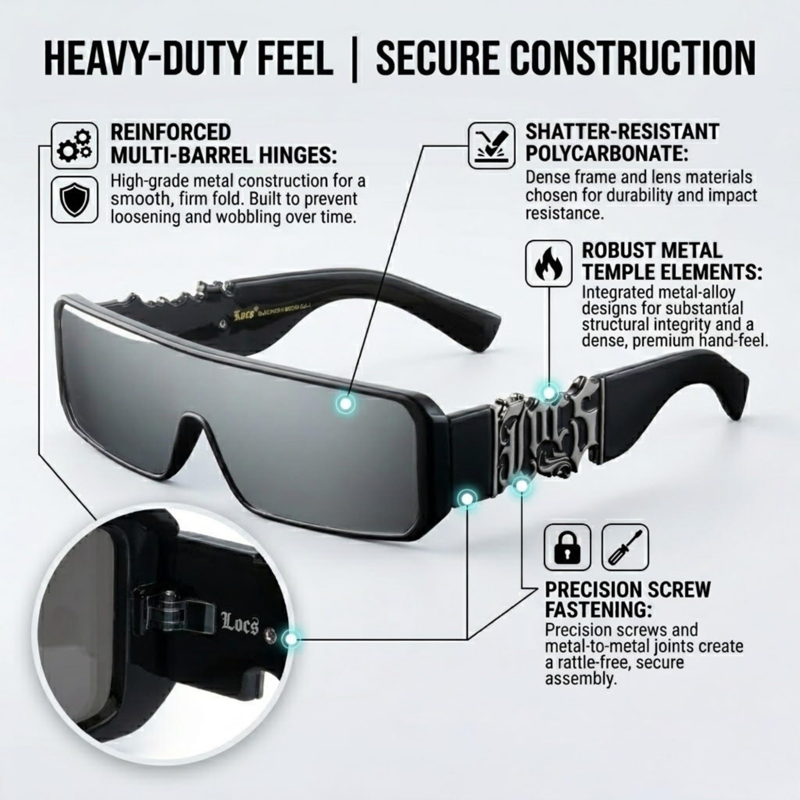 Stylish OG Gangster Shield Sunglasses with 1-Year Warranty & Pouch – UV Protecti