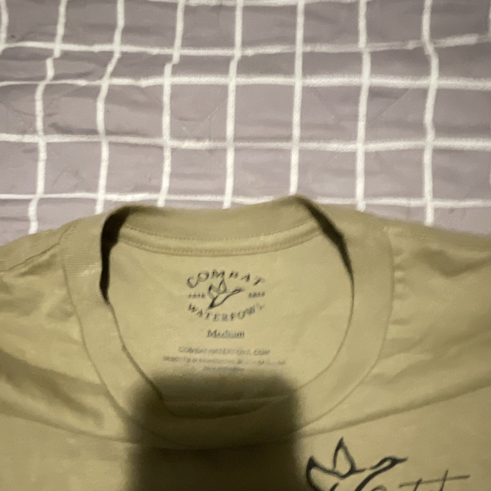 Combat Waterfowl Men’s Green Graphic Logo Crew Neck Short Sleeve T-Shirt M #47