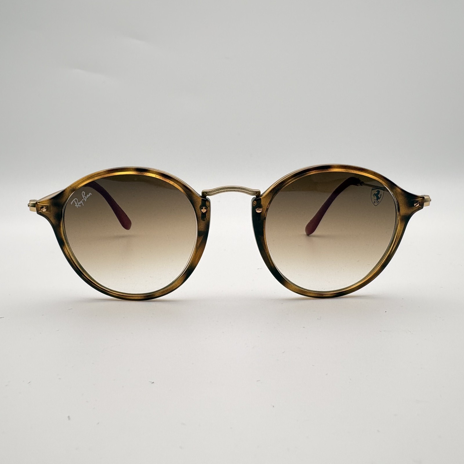 Ray-Ban Scuderia Ferrari Collection RB2447NM Tortoise Shell & Gold Sunglasses