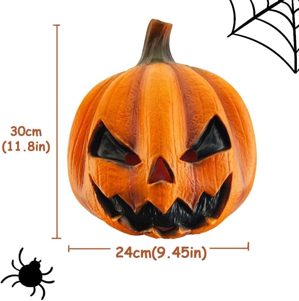 Eco-Friendly Pumpkin Head Mask for Halloween Parties – One Size Fits All