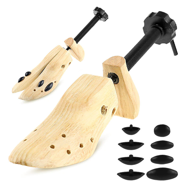 2-Way Wooden Adjustable Shoe Stretcher Expander Men Women Boot Size US 4-14