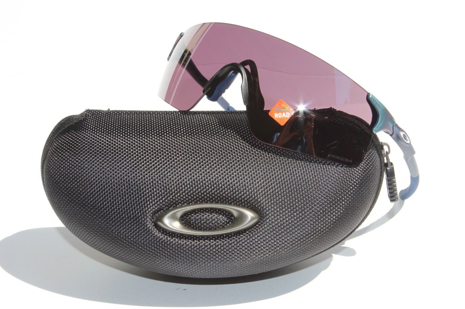 OAKLEY EvZero Blades Sunglasses Silver Blue Shift/Prizm Road Black OO9454-19 NEW