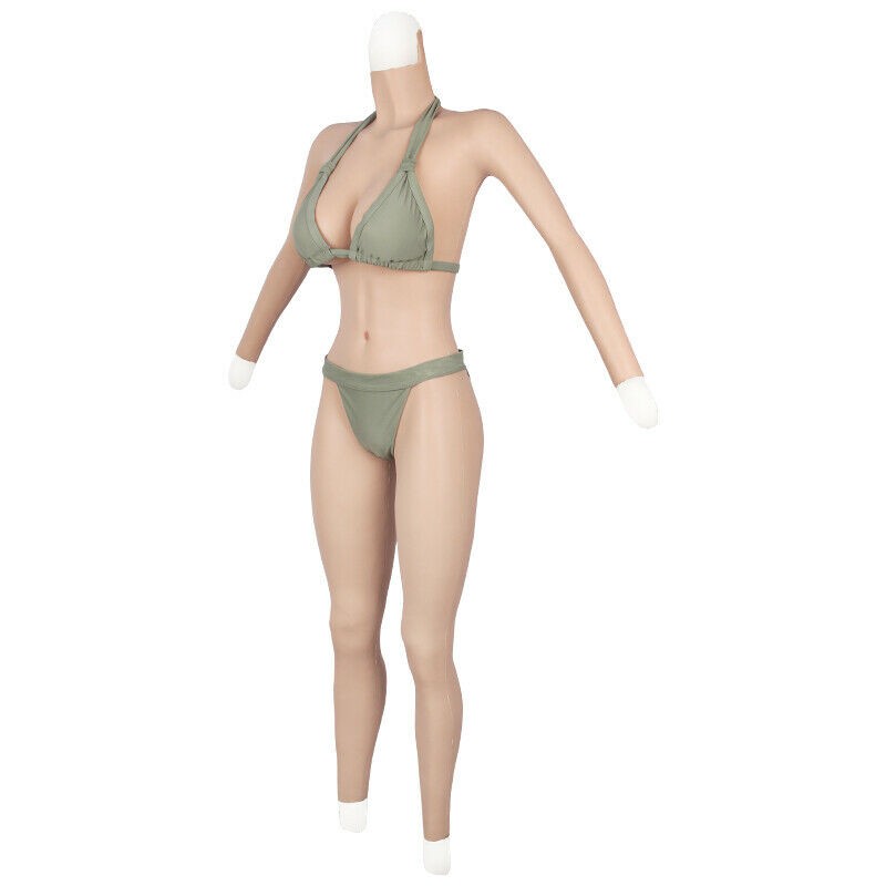 No Oil Silicone Full Bodysuit E Cup Breast Forms Body Suit For Crossdresser US