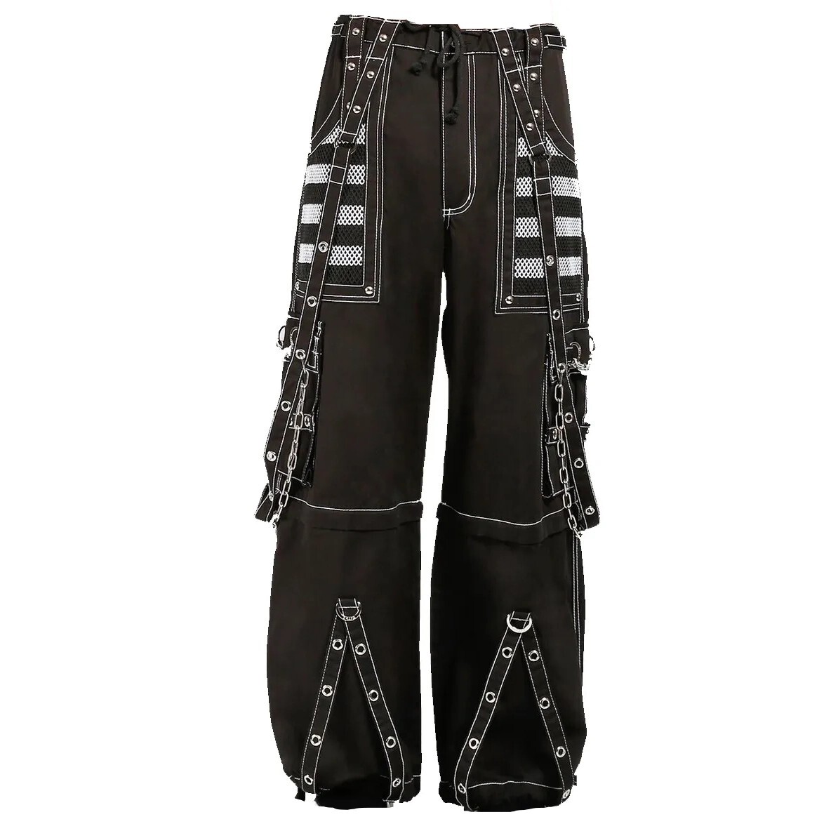 Women Vintage Goth Hip Hop Jeans Punk High Waisted Baggy Bootcut Jeans Pants